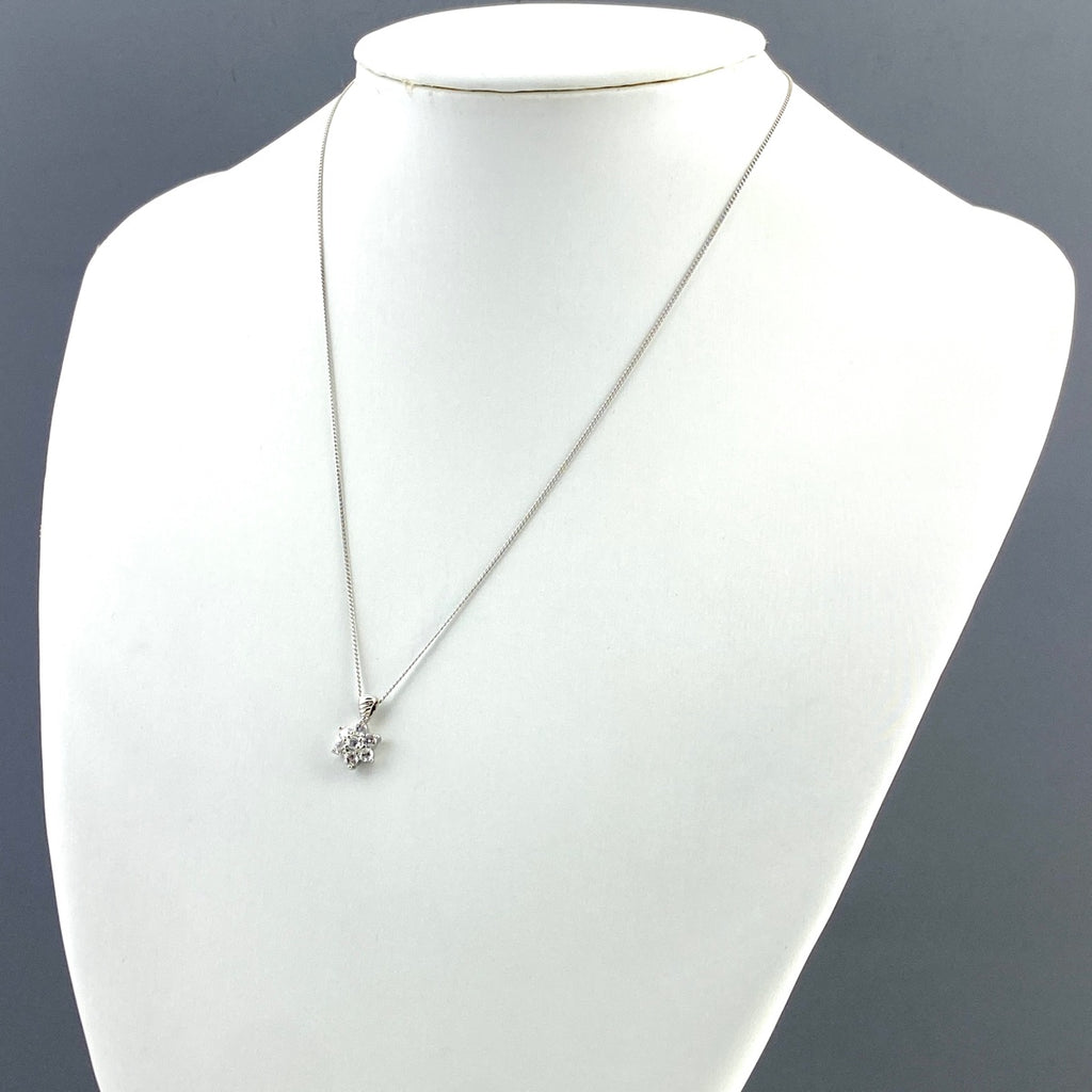 メレダイヤ デザインネックレス プラチナ ペンダント ネックレス Pt900 ダイヤモンド レディース 【中古】nbjwl