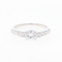 メレダイヤ デザインリング プラチナ 指輪 リング 15号 Pt900 ダイヤモンド レディース 【中古】nbjwl