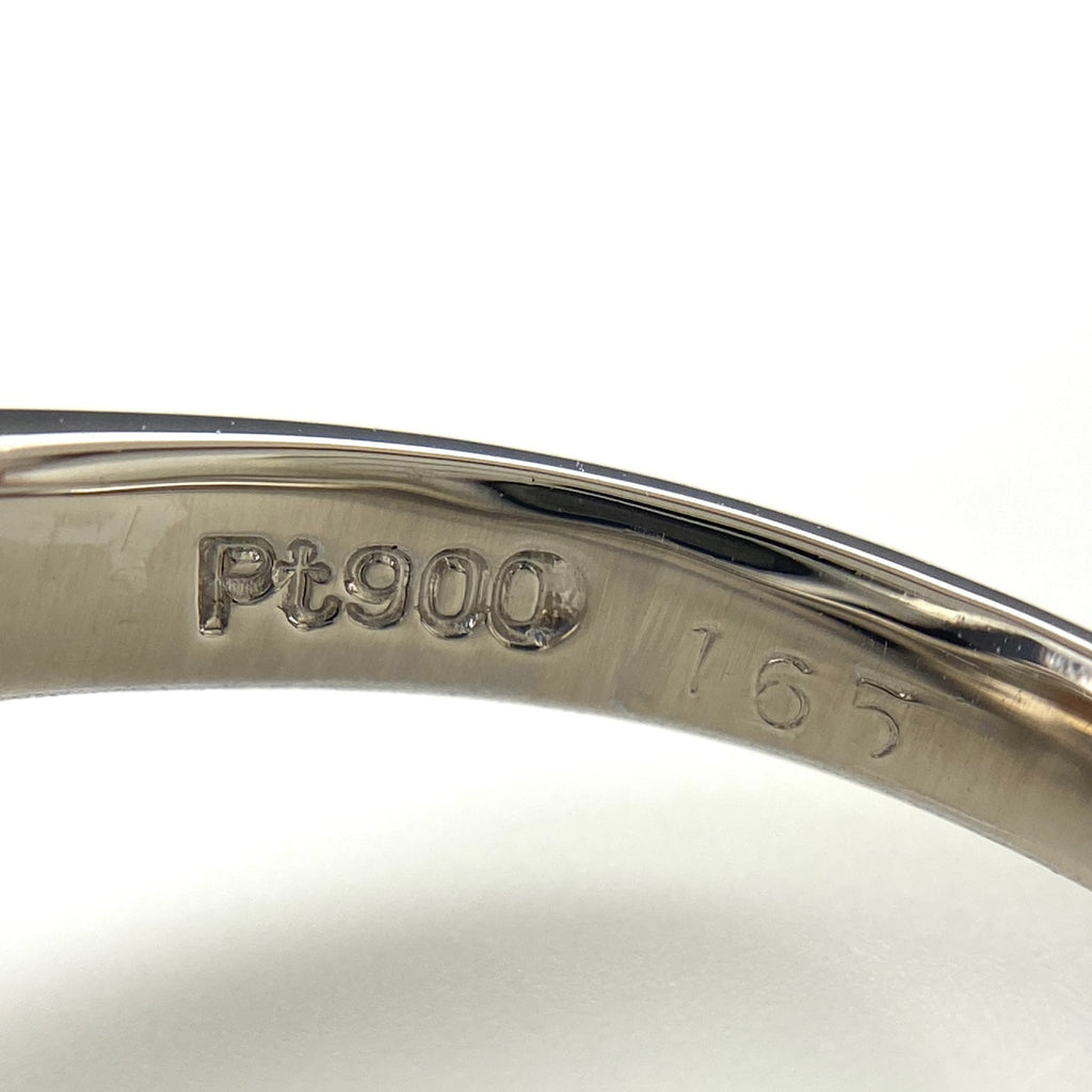 トパーズ デザインリング プラチナ 指輪 メレダイヤ リング 11号 Pt900 トパーズ ダイヤモンド レディース 【中古】nbjwl