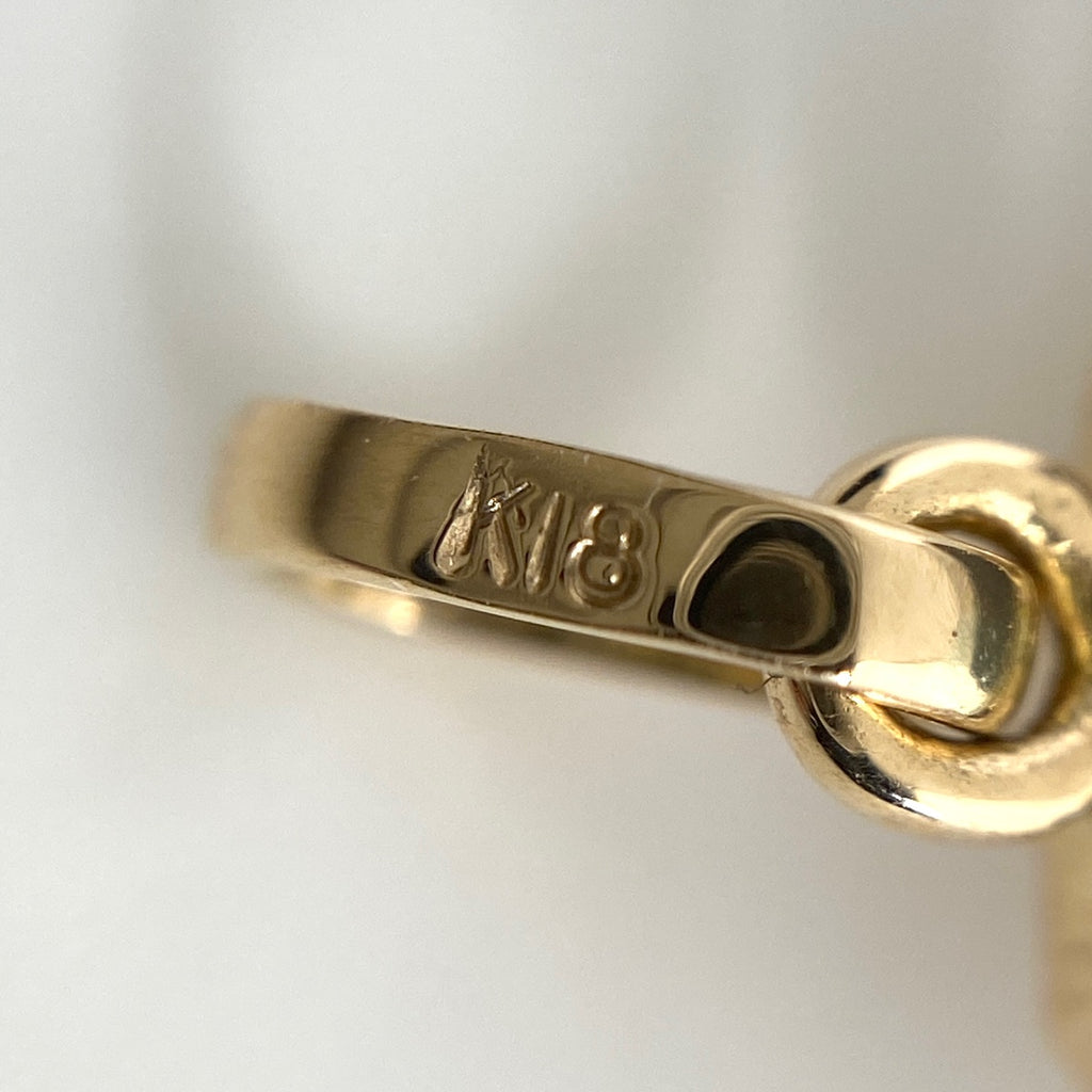 ルビー ペンダントトップ YG イエローゴールド ペンダントトップ K18 ルビー ダイヤモンド レディース 【中古】nbjwl