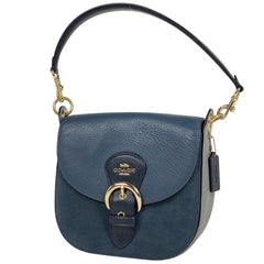 コーチ クリオ 23 ハンドバッグ 2WAY ショルダーバッグ ハンドバッグ レザー ブルー グレー C5688 レディース 【中古】brbag