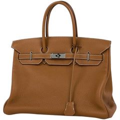 エルメス バーキン 35 手提げ トートバッグ トゴ ゴールド □J レディース 【中古】brbag