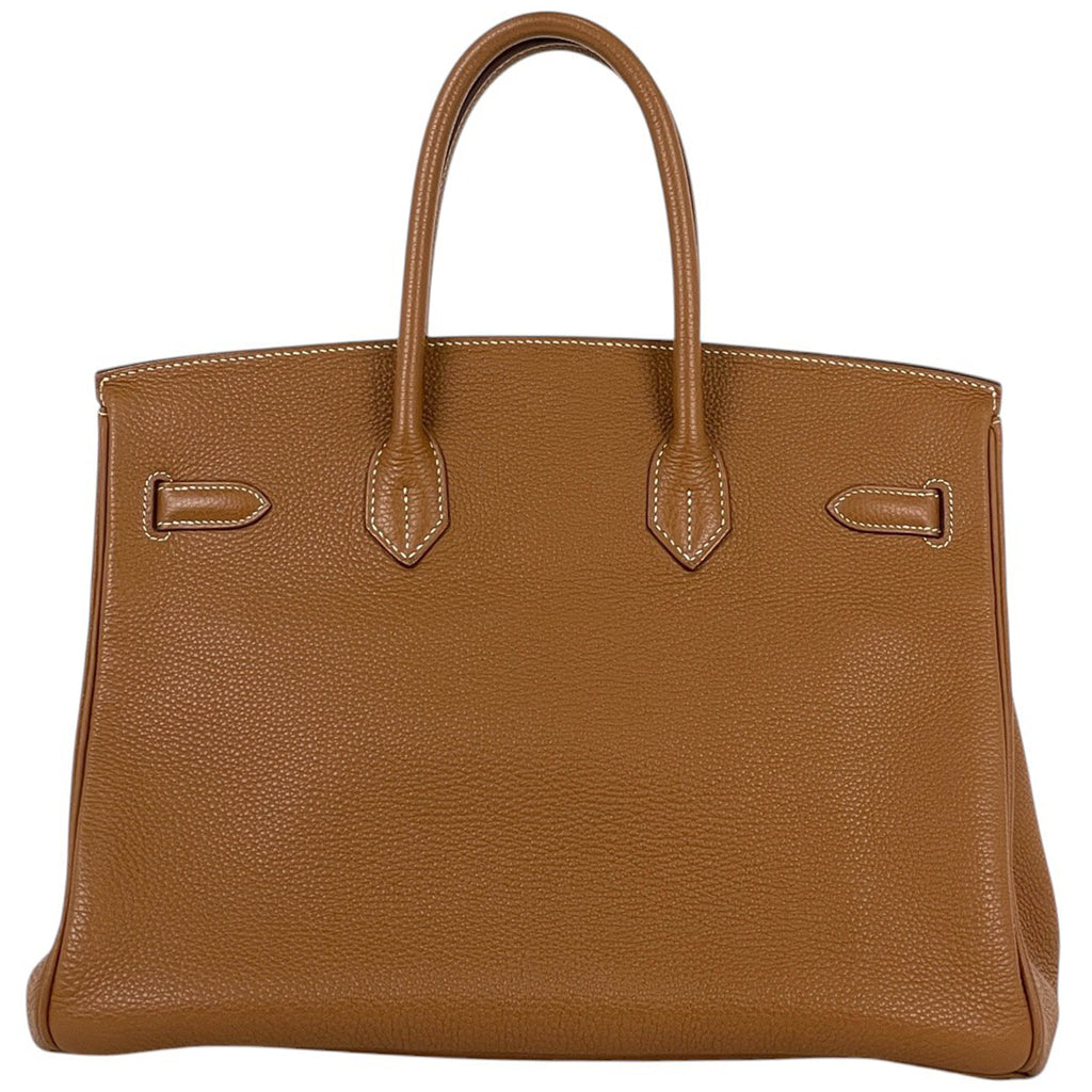 エルメス バーキン 35 手提げ トートバッグ トゴ ゴールド □J レディース 【中古】brbag