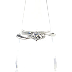 星の砂 ダイヤモンド デザインリング プラチナ 指輪 メレダイヤ リング 9号 Pt950 ダイヤモンド レディース 【中古】brjwl