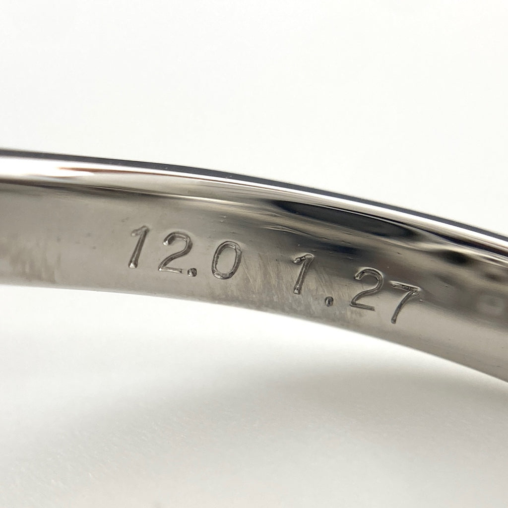 クイーン パール デザインリング プラチナ 指輪 メレダイヤ 真珠 リング 11.5号 Pt950 ダイヤモンド レディース 【中古】brjwl