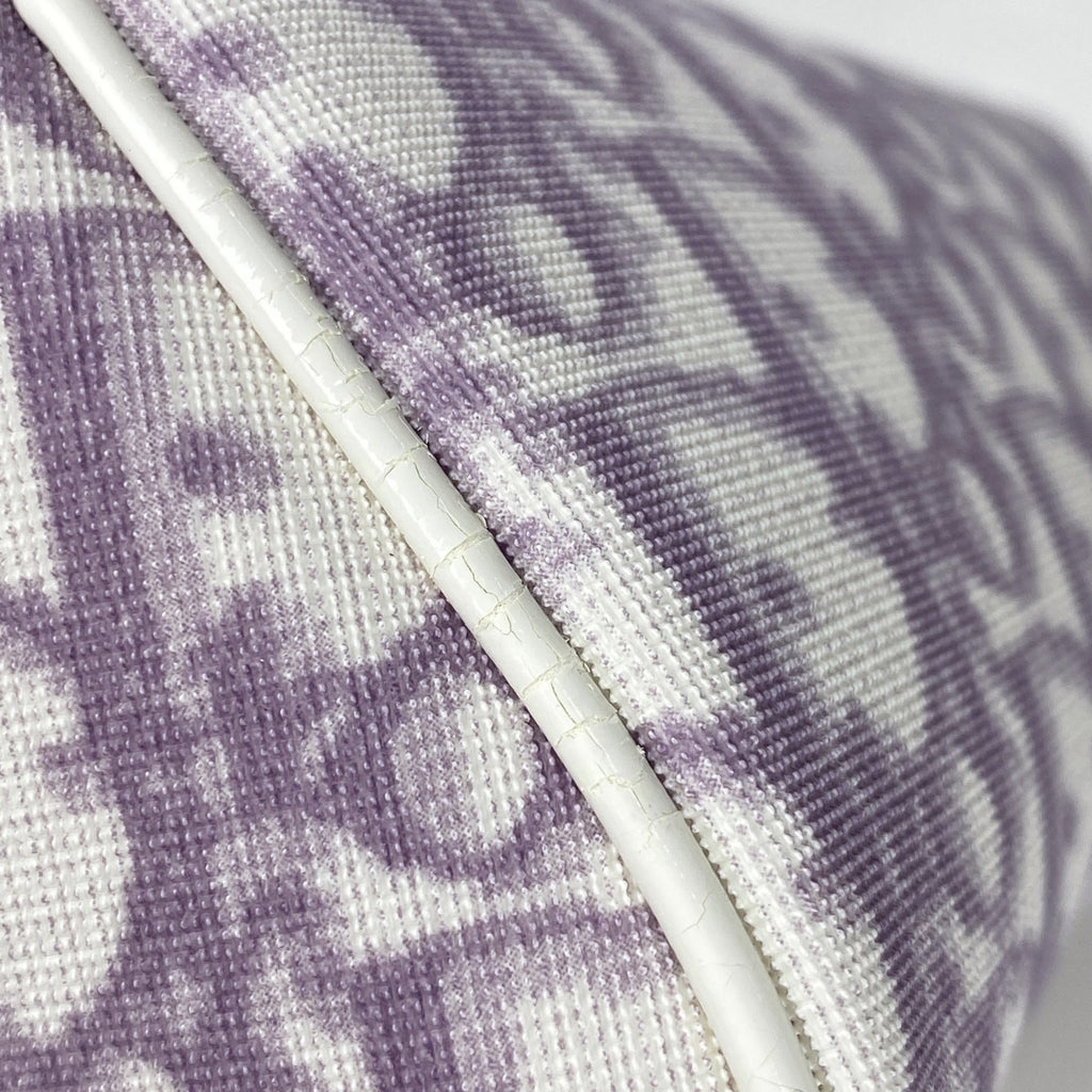 クリスチャンディオール トロッター柄 ポーチ メイク コスメ 小物入れ 化粧ポーチ コーティングキャンバス パープル ホワイト レディース 【中古】brbag