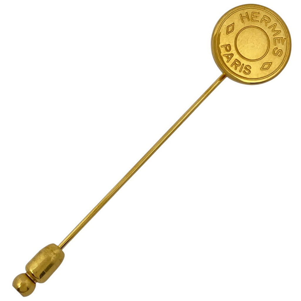 エルメス セリエ ピン ブローチ ハットピン ブローチ GP ゴールド レディース 【中古】bracc