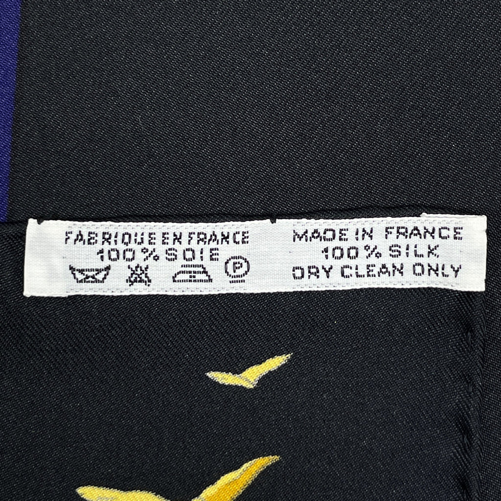 エルメス カレ 90 L'ATLANTIDE アトランティス大陸 スカーフ シルク ブラック マルチカラー レディース 【中古】brbag