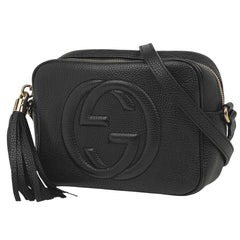 グッチ ソーホー ショルダーバッグ タッセル フリンジ ショルダーバッグ レザー ブラック 308364 レディース 【中古】brbag