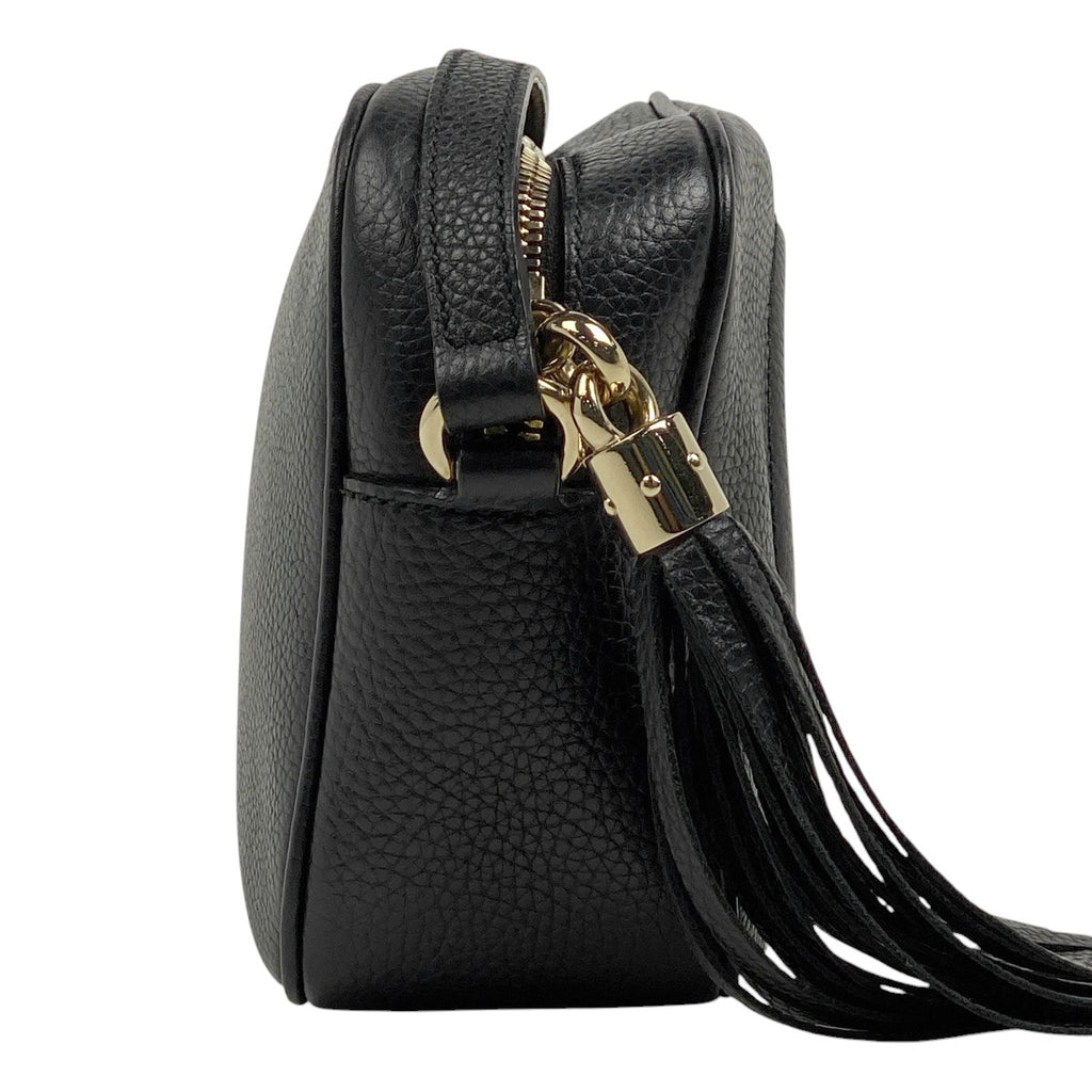 グッチ ソーホー ショルダーバッグ タッセル フリンジ ショルダーバッグ レザー ブラック 308364 レディース 【中古】brbag