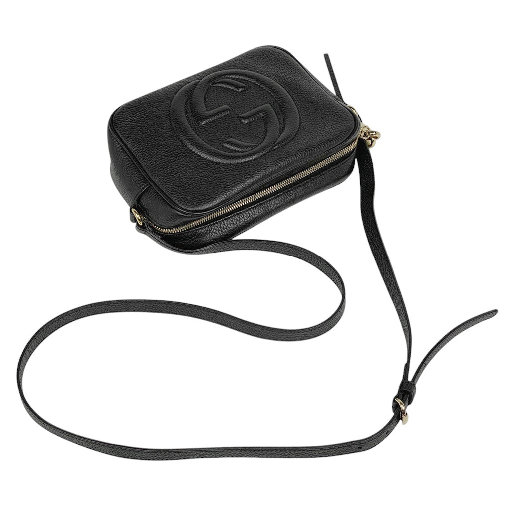 グッチ ソーホー ショルダーバッグ タッセル フリンジ ショルダーバッグ レザー ブラック 308364 レディース 【中古】brbag