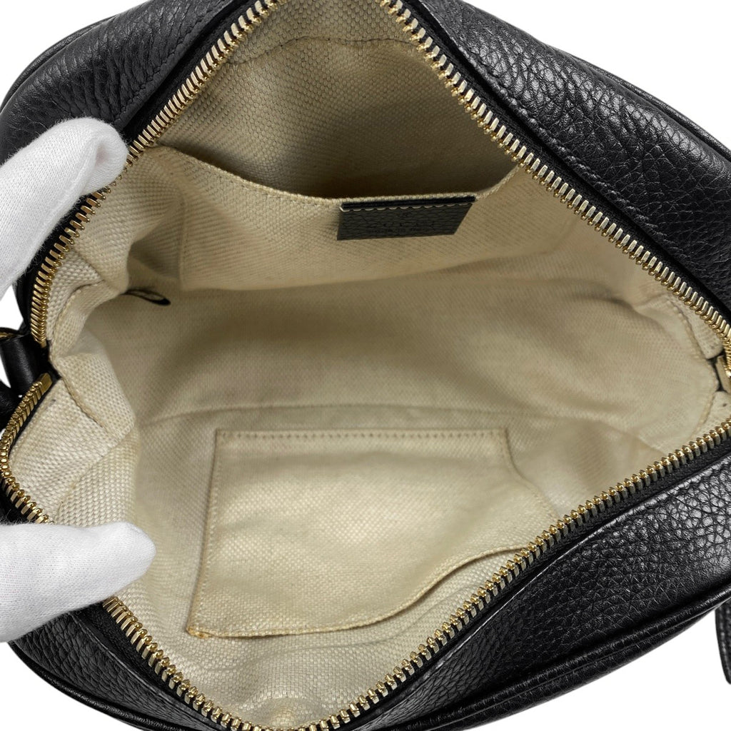 グッチ ソーホー ショルダーバッグ タッセル フリンジ ショルダーバッグ レザー ブラック 308364 レディース 【中古】brbag