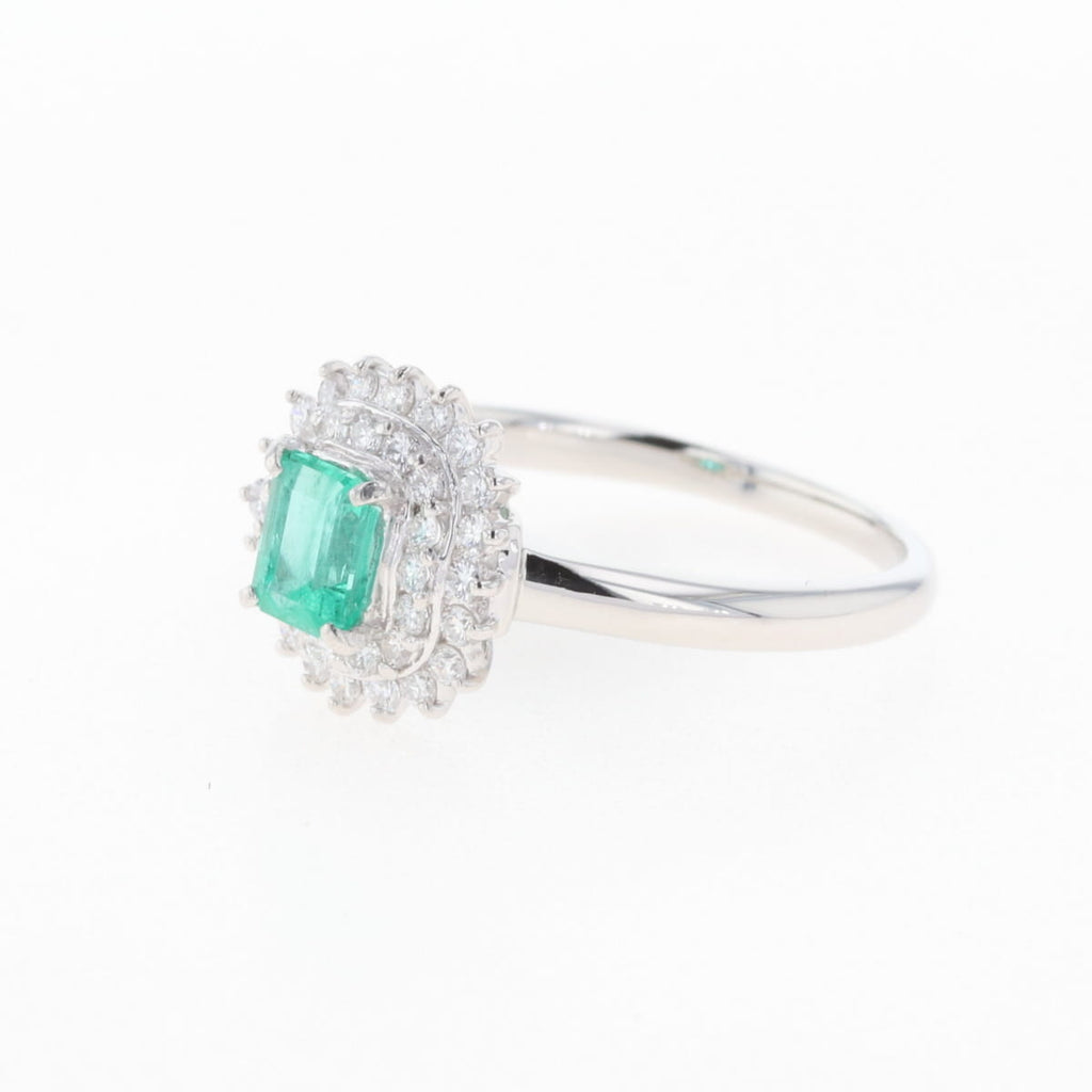 PT900 エメラルド リング プラチナ 14号 0.48CT レディース 中古 nbjwl