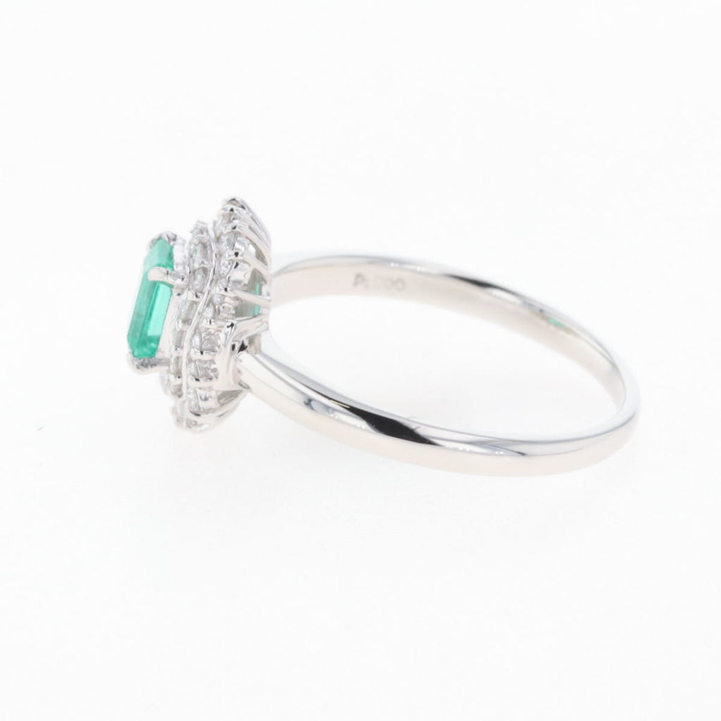 PT900 エメラルド リング プラチナ 14号 0.48CT レディース 中古 nbjwl