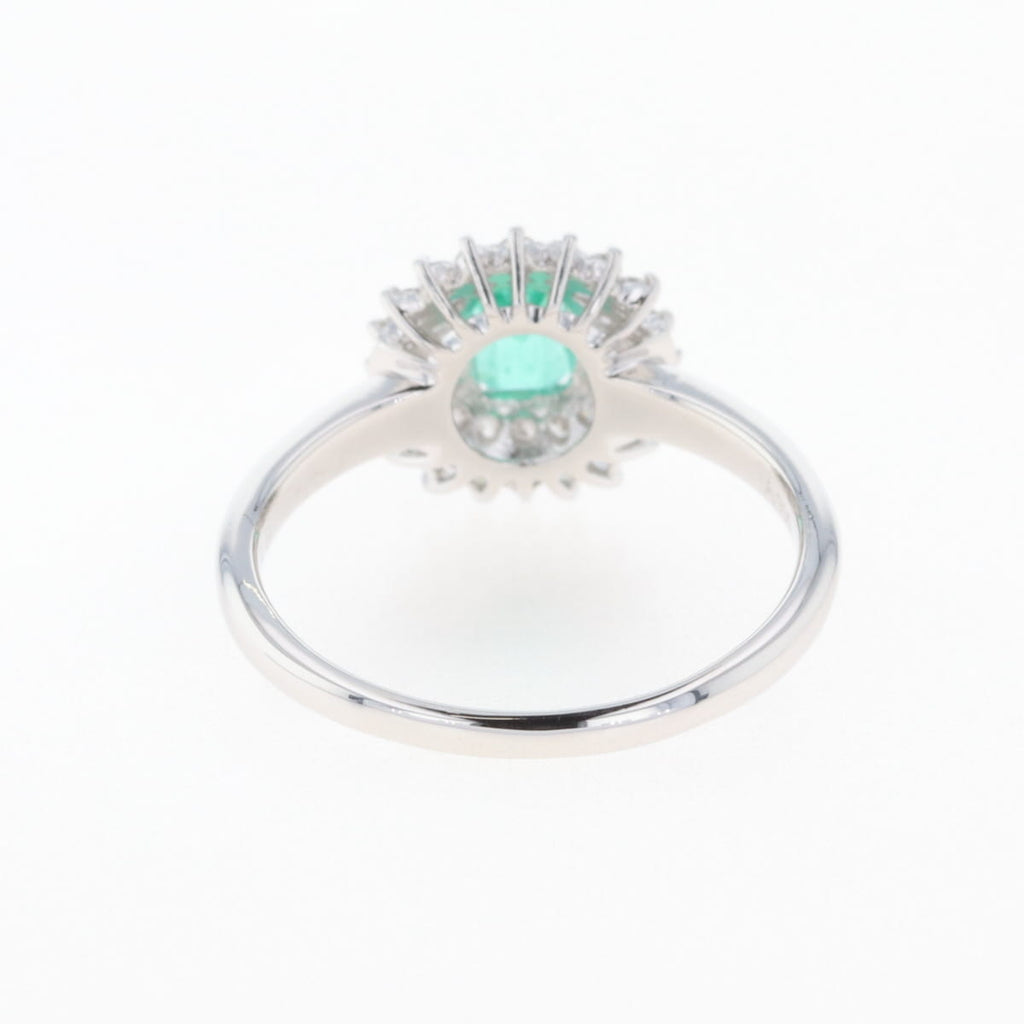 PT900 エメラルド リング プラチナ 14号 0.48CT レディース 中古 nbjwl