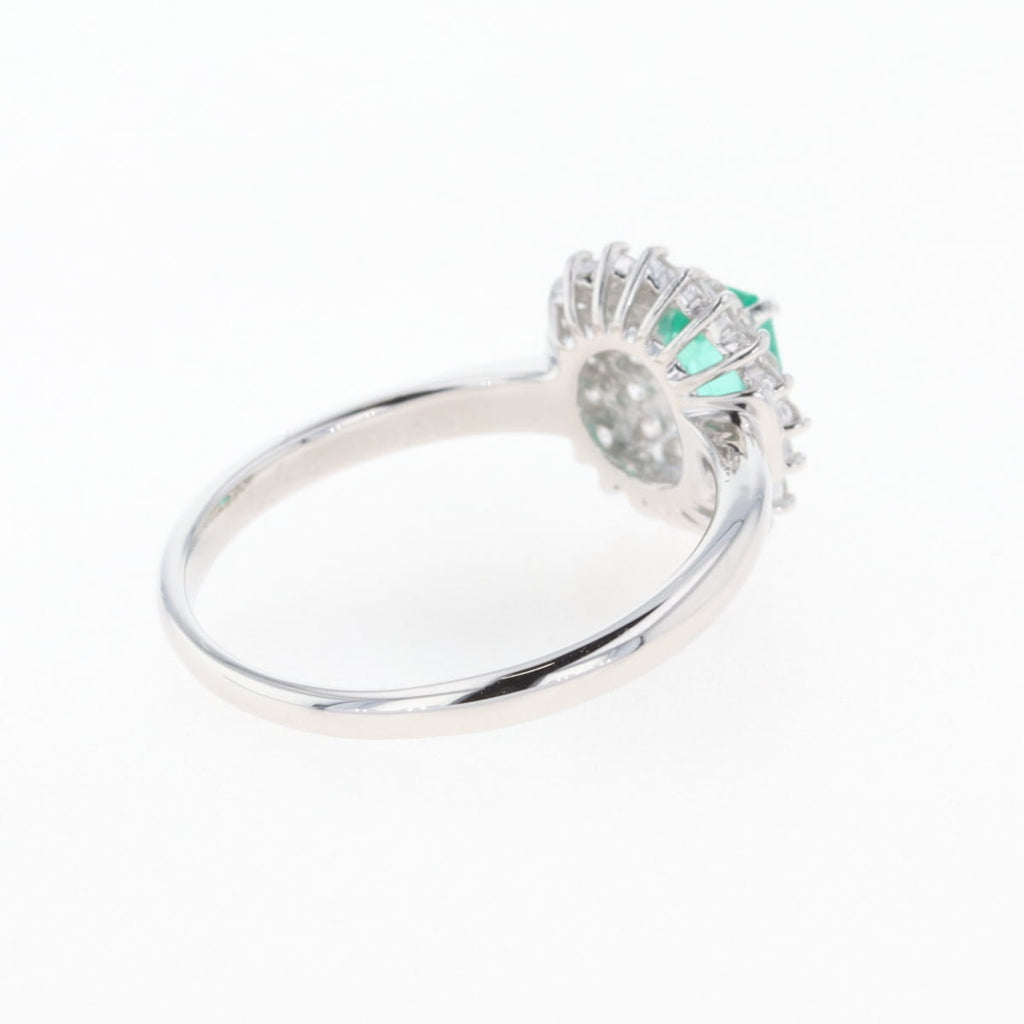 PT900 エメラルド リング プラチナ 14号 0.48CT レディース 中古 nbjwl