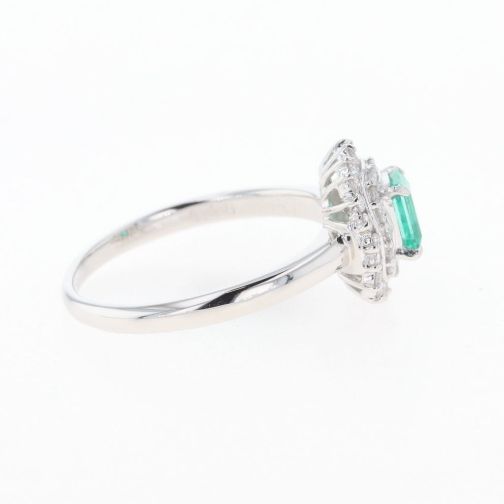 PT900 エメラルド リング プラチナ 14号 0.48CT レディース 中古 nbjwl