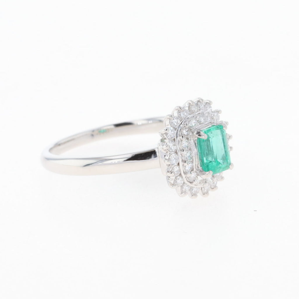 PT900 エメラルド リング プラチナ 14号 0.48CT レディース 中古 nbjwl
