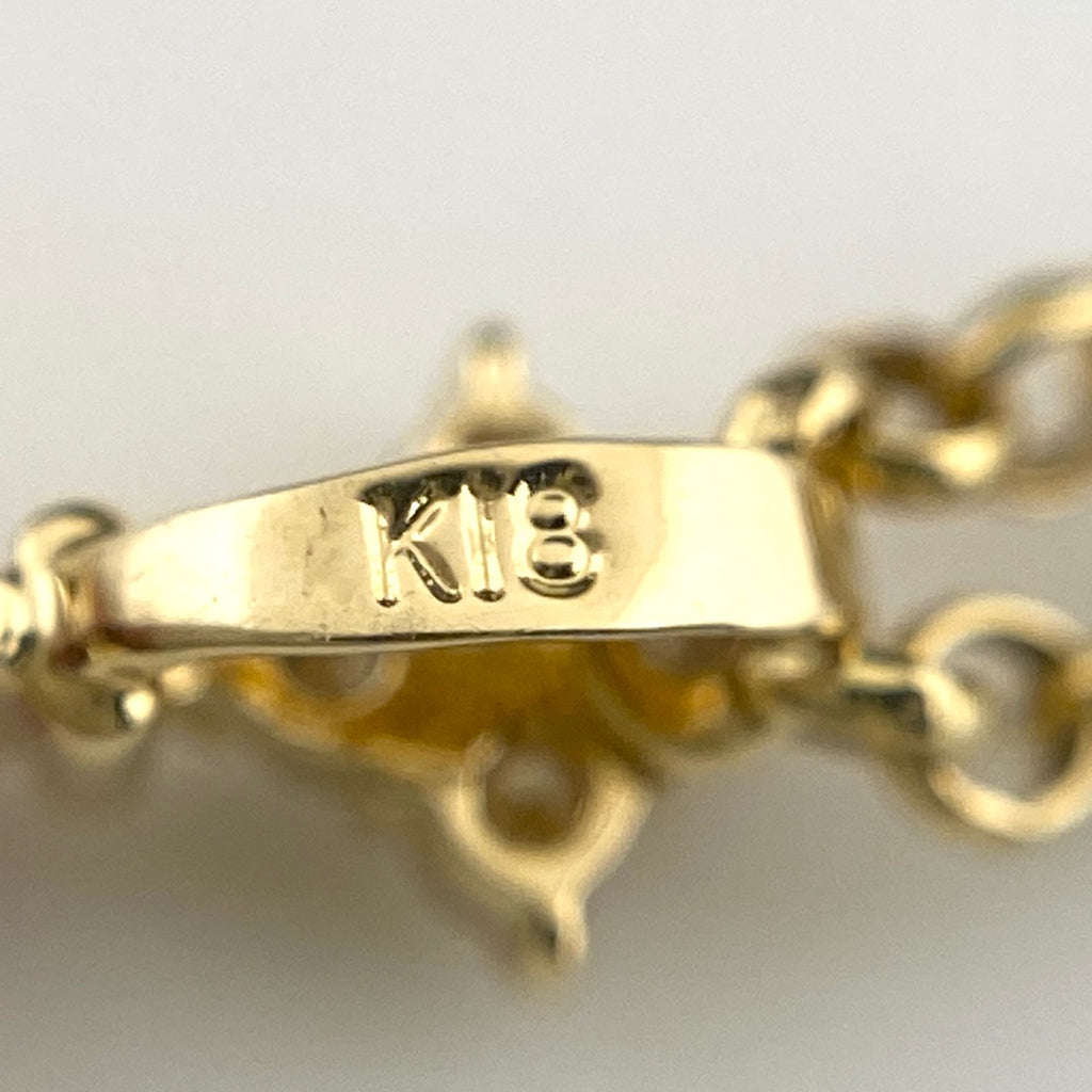 ルビー デザインネックレス YG イエローゴールド ペンダント メレダイヤ ネックレス K18 ルビー ダイヤモンド レディース 【中古】nbjwl