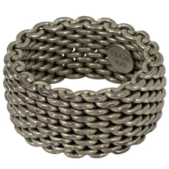 ティファニー サマセット メッシュ リング 指輪 リング 12.5号 シルバー925 シルバー レディース 【中古】bracc