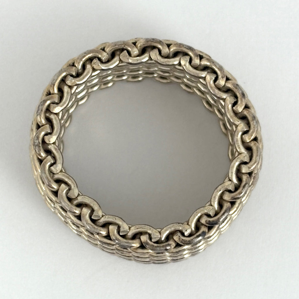 ティファニー サマセット メッシュ リング 指輪 リング 12.5号 シルバー925 シルバー レディース 【中古】bracc