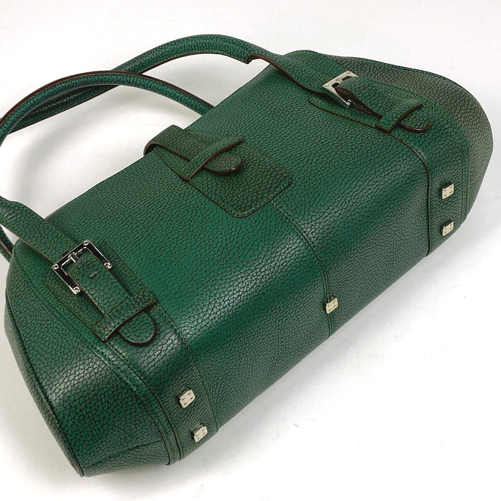 ロエベ センダ ハンドバッグ ロゴ ショルダーバッグ ハンドバッグ レザー グリーン レディース 【中古】brbag