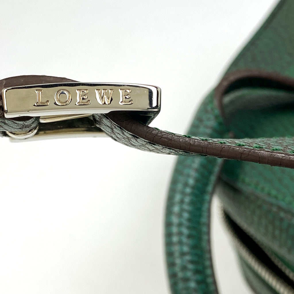 ロエベ センダ ハンドバッグ ロゴ ショルダーバッグ ハンドバッグ レザー グリーン レディース 【中古】brbag
