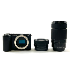 ソニー SONY VLOGCAM ZV-E10 II ダブルズームレンズキット ZV-E10M2X B ブラック デジタル ミラーレス 一眼カメラ 【中古】cambb