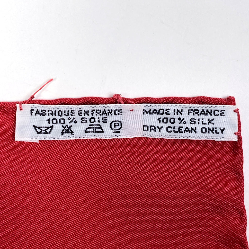 エルメス カレ 90 BRIDES de GALA 式典用馬勒 馬具 スカーフ シルク レッド マルチカラー レディース 【中古】brbag