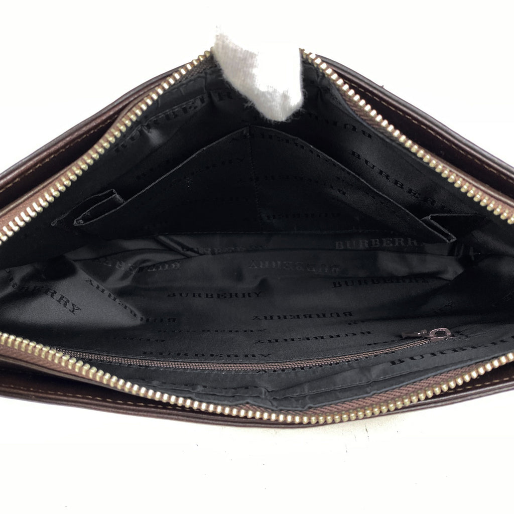 バーバリー ロゴ ショルダーバッグ チェック柄 ショルダーバッグ キャンバス ベージュ レディース 【中古】brbag