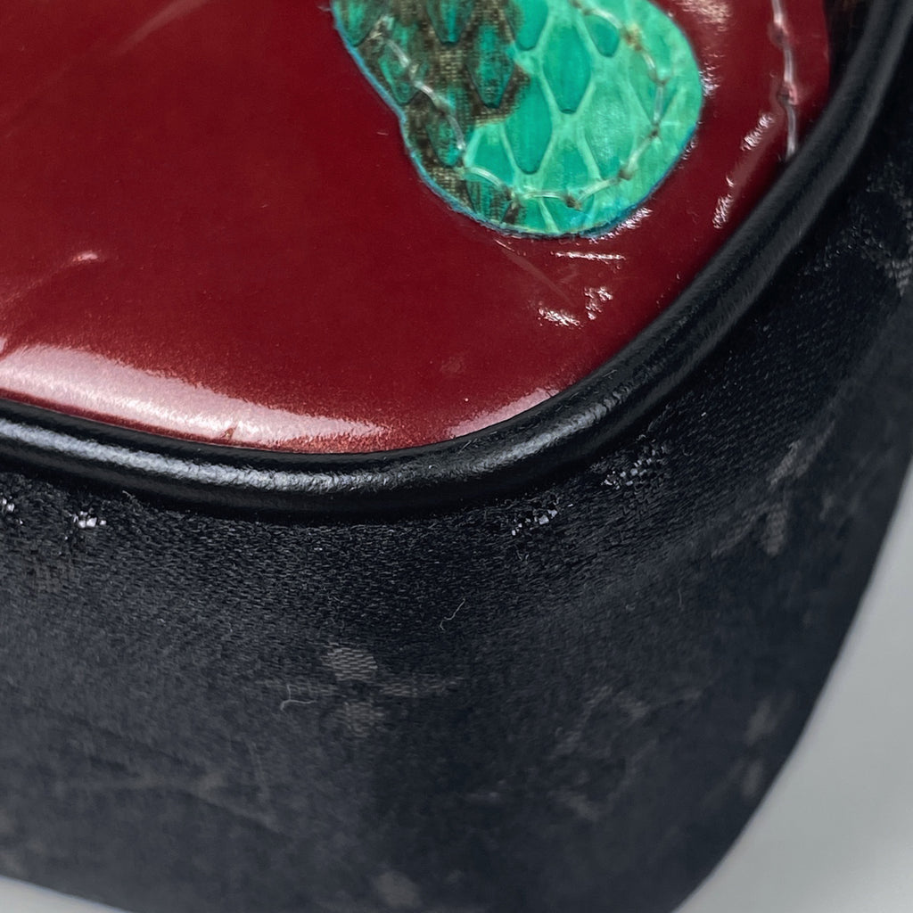 ルイ・ヴィトン コントドゥフェポシェット ハンドバッグ キリンモチーフ ハンドバッグ モノグラムサテン ブラック M92275 レディース 【中古】brbag