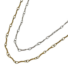 クリスチャンディオール 2連 ネックレス ロング ネックレス GP シルバーメッキ ゴールド シルバー レディース 【中古】bracc