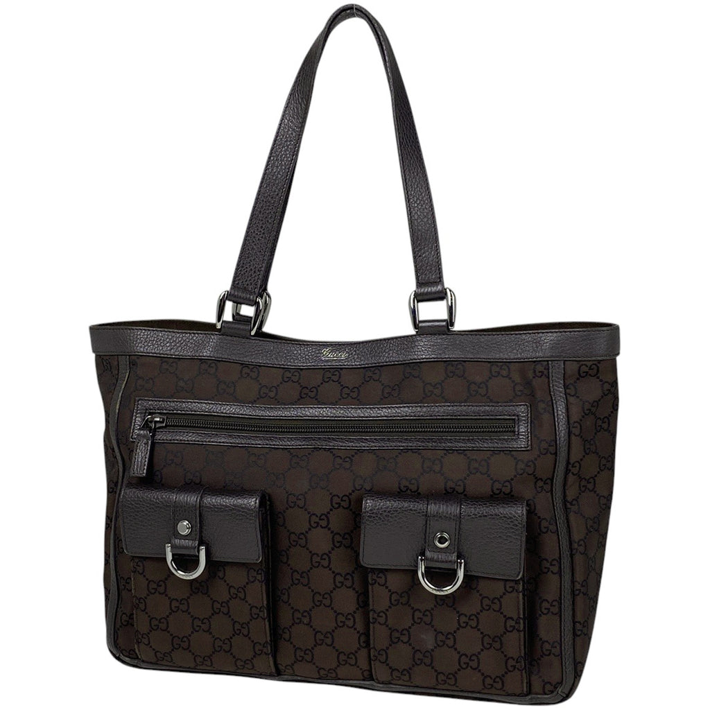 グッチ GG柄 トートバッグ 肩掛け ハンドバッグ トートバッグ GGキャンバス ブラウン 268639 レディース 【中古】brbag