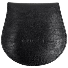 グッチ ロゴ コインケース 小銭入れ コインケース レザー ブラック 93398 メンズ 【中古】brbag