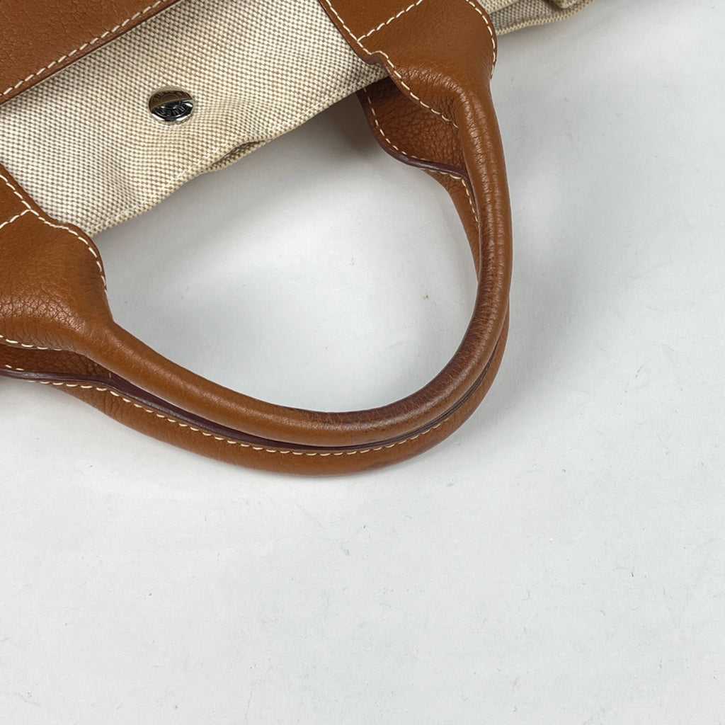 エルメス サックアーネ MM ハンドバッグ 通勤 通学 トートバッグ トワルアッシュ ナチュラル ブラウン レディース 【中古】brbag