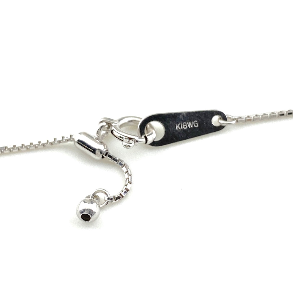 メレダイヤ デザインネックレス WG ホワイトゴールド ペンダント ネックレス K18 WG ダイヤモンド レディース 【中古】nbjwl