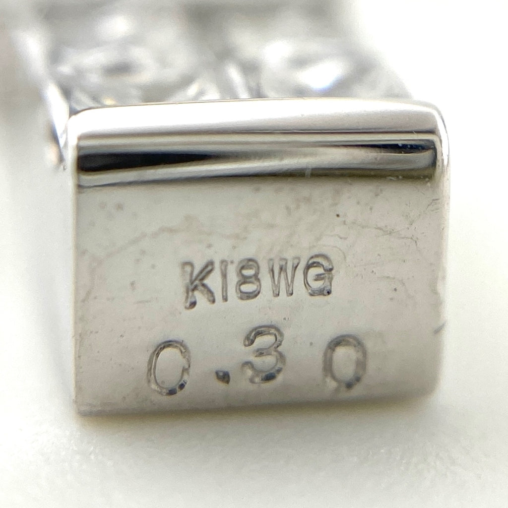 メレダイヤ デザインネックレス WG ホワイトゴールド ペンダント ネックレス K18 WG ダイヤモンド レディース 【中古】nbjwl