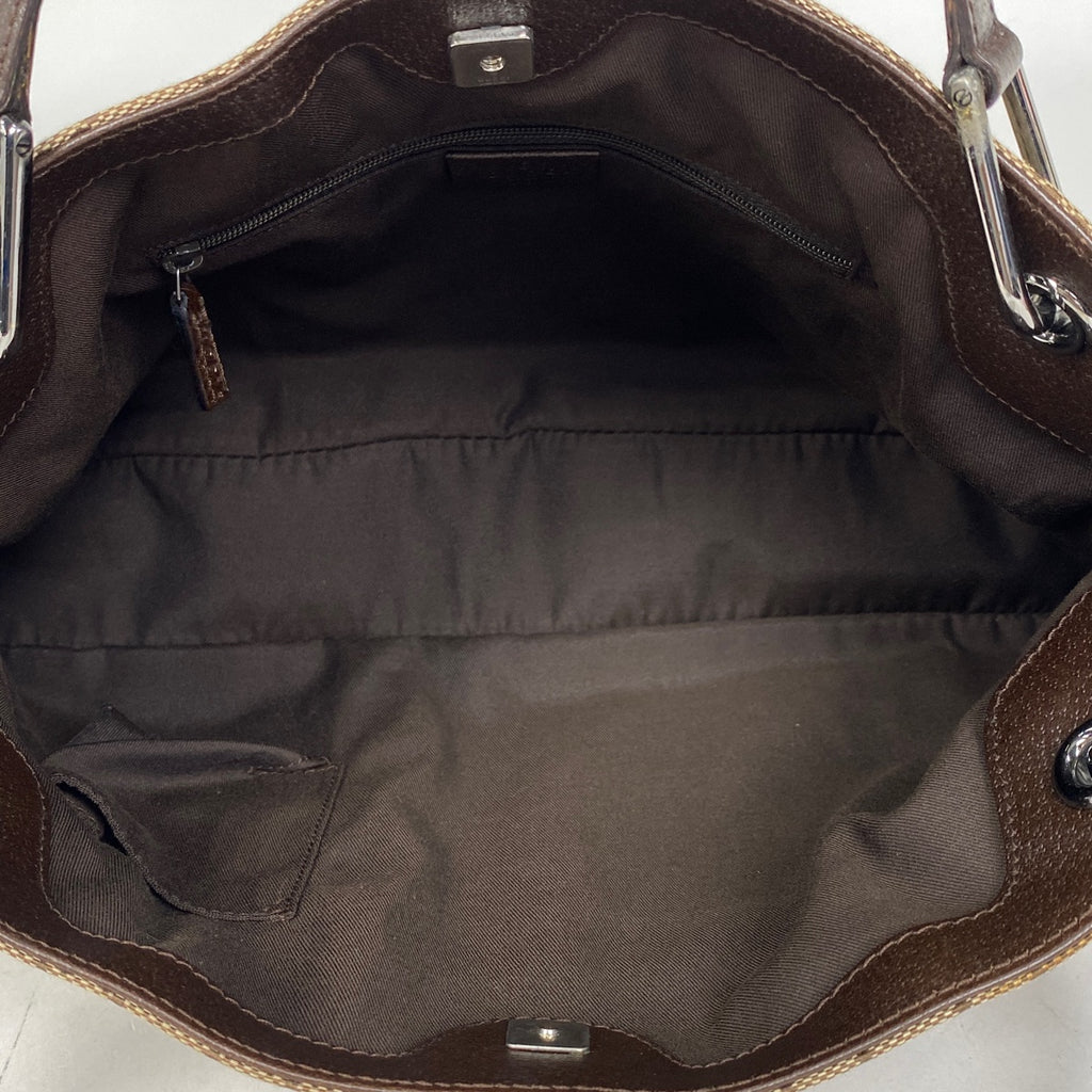 グッチ GG柄 トートバッグ ハンドバッグ トートバッグ GGキャンバス ベージュ ブラウン 121023 【中古】brbag