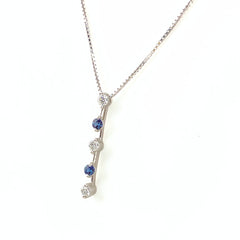 アレキサンドライト デザインネックレス WG ホワイトゴールド プラチナ ペンダント メレダイヤ ネックレス Pt900 K18 WG レディース 【中古】nbjwl