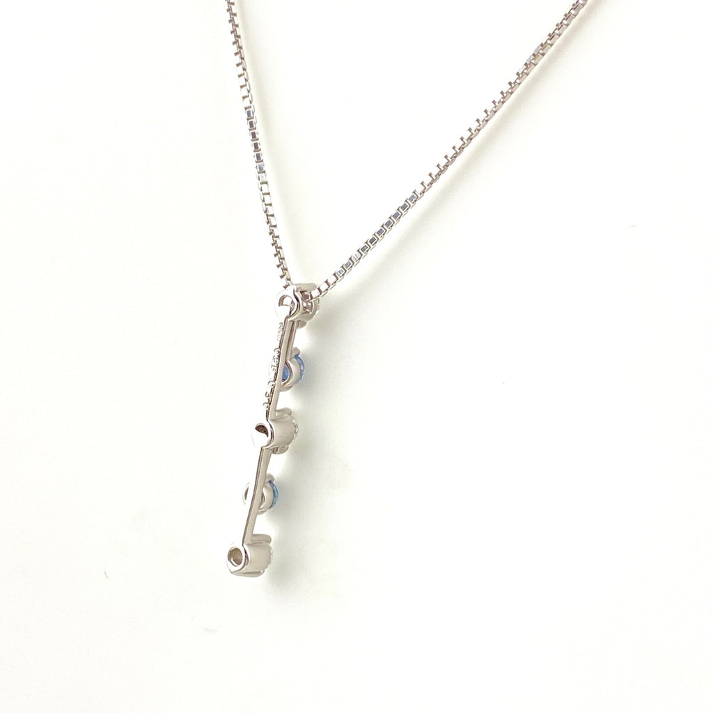 アレキサンドライト デザインネックレス WG ホワイトゴールド プラチナ ペンダント メレダイヤ ネックレス Pt900 K18 WG レディース 【中古】nbjwl