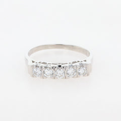 メレダイヤ デザインリング プラチナ 指輪 リング 8.5号 Pt900 ダイヤモンド レディース 【中古】nbjwl