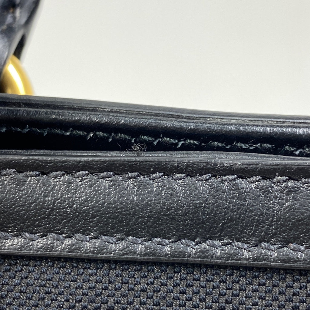プラダ ロゴ ジャガード トートバッグ ショルダーバッグ トートバッグ キャンバス ネロ(ブラック) レディース 【中古】brbag