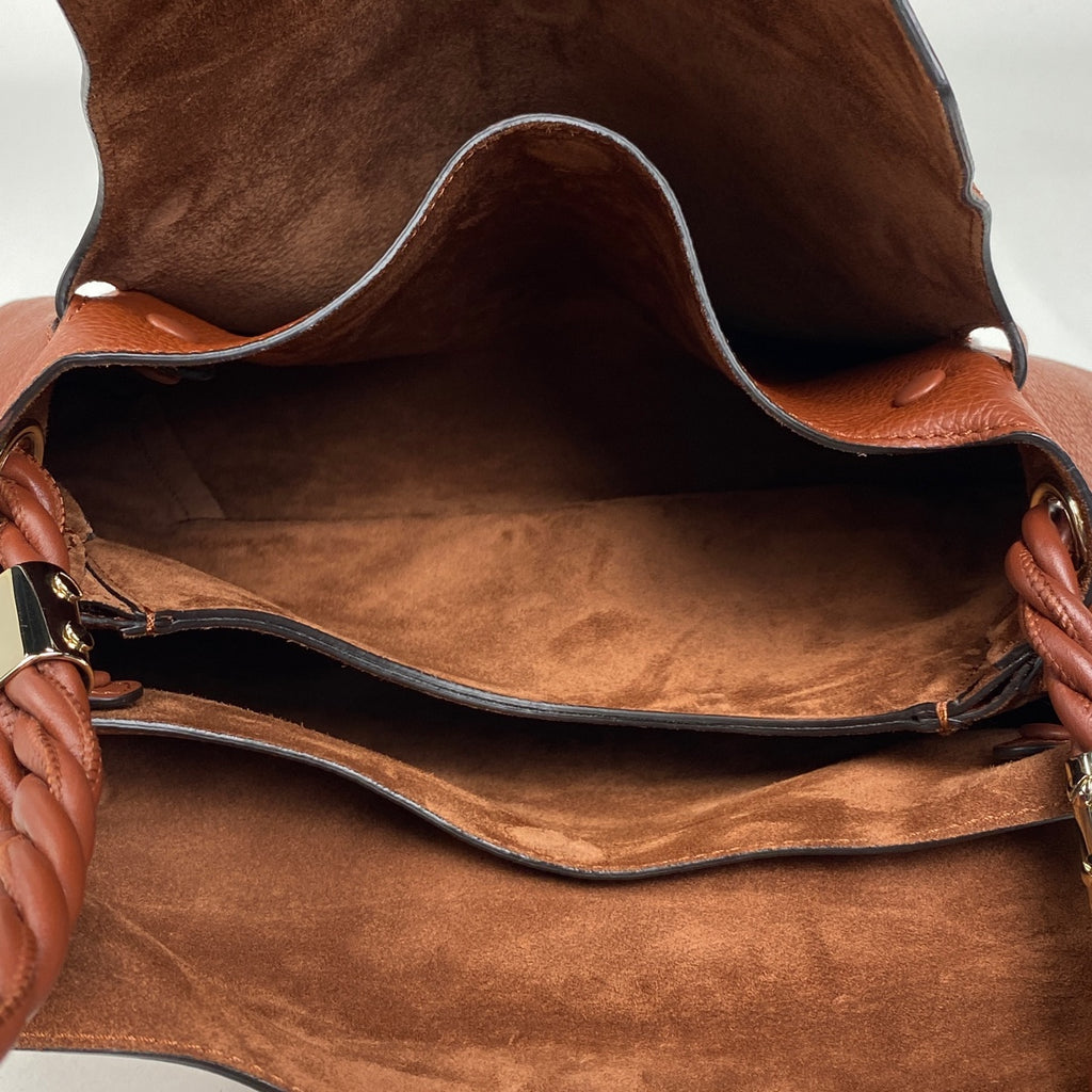 クロエ ロゴ ショルダーバッグ ワンショルダー ショルダーバッグ レザー ブラウン レディース 【中古】brbag