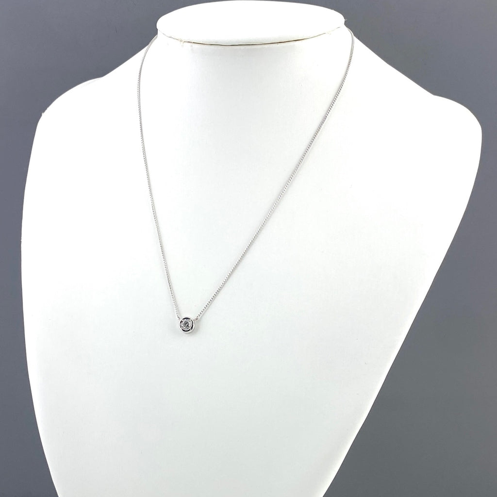 ダイヤモンド デザインネックレス プラチナ ペンダント ネックレス Pt850 ダイヤモンド レディース 【中古】nbjwl