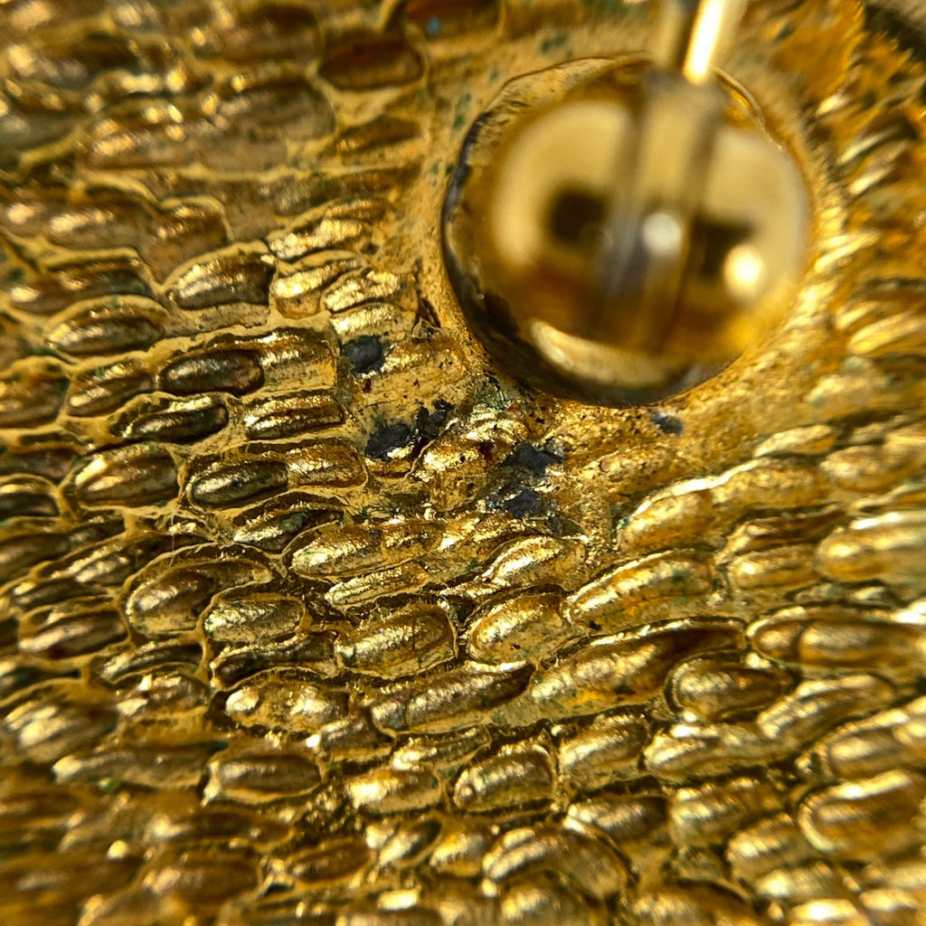 シャネル ココマーク ブローチ ひし形 スクエア ブローチ GP ゴールド レディース 【中古】bracc