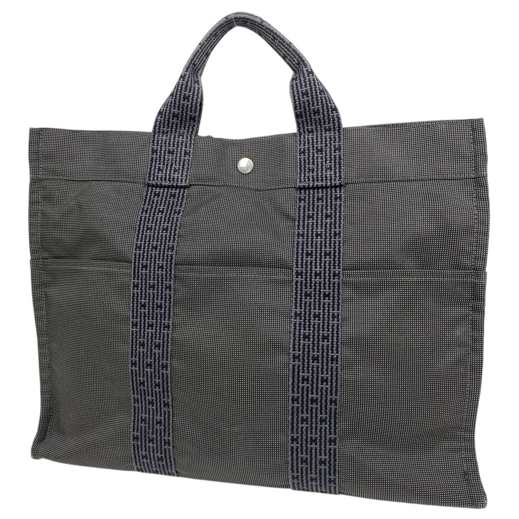エルメス エールライン MM ハンドバッグ トートバッグ ナイロンキャンバス グレー レディース 【中古】brbag