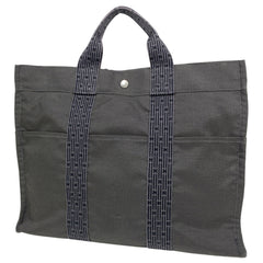 エルメス エールライン MM ハンドバッグ トートバッグ ナイロンキャンバス グレー レディース 【中古】brbag