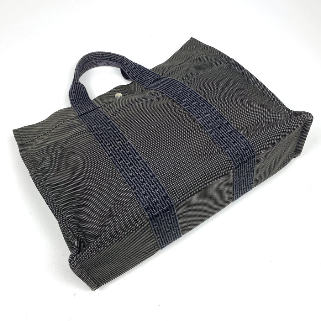 エルメス エールライン MM ハンドバッグ トートバッグ ナイロンキャンバス グレー レディース 【中古】brbag