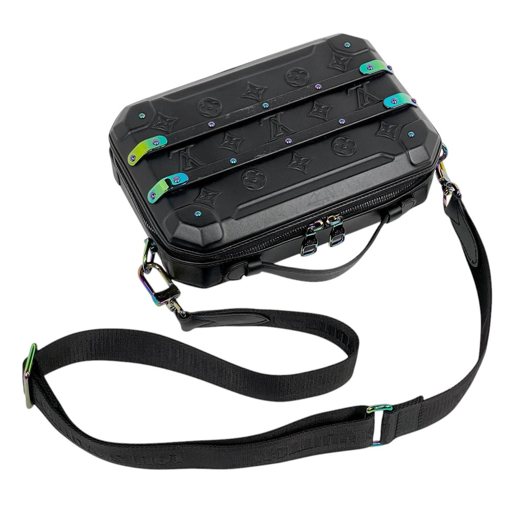 ルイ・ヴィトン フューチャー トランク 2WAY モノグラム ショルダーバッグ レザー ブラック M21935 メンズ 【中古】brbag