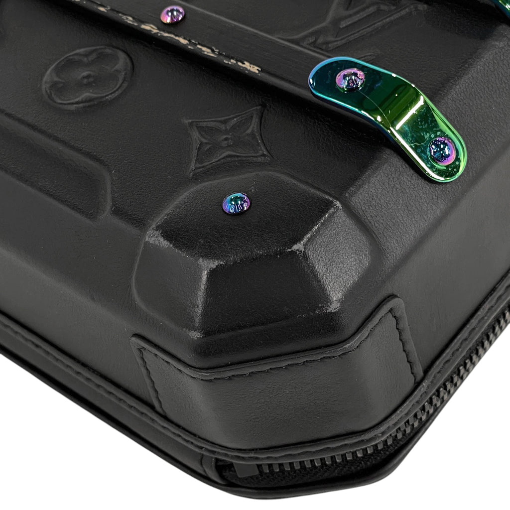 ルイ・ヴィトン フューチャー トランク 2WAY モノグラム ショルダーバッグ レザー ブラック M21935 メンズ 【中古】brbag